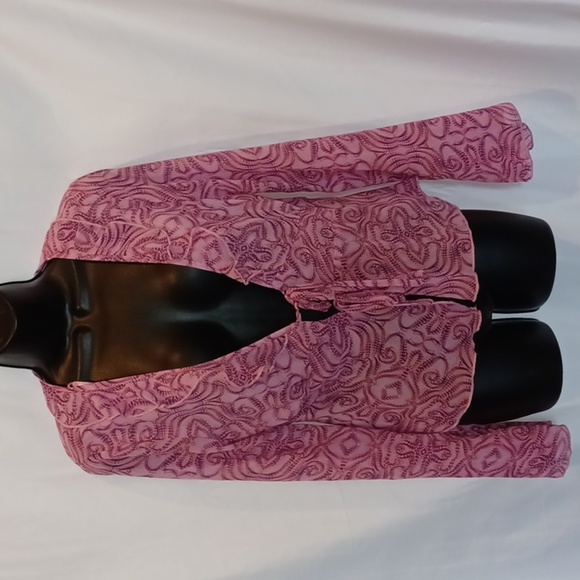 Wild Fable Pink Sheer Tie-Front Bell Sleeve Blouse. Size Medium - Picture 1 of 7